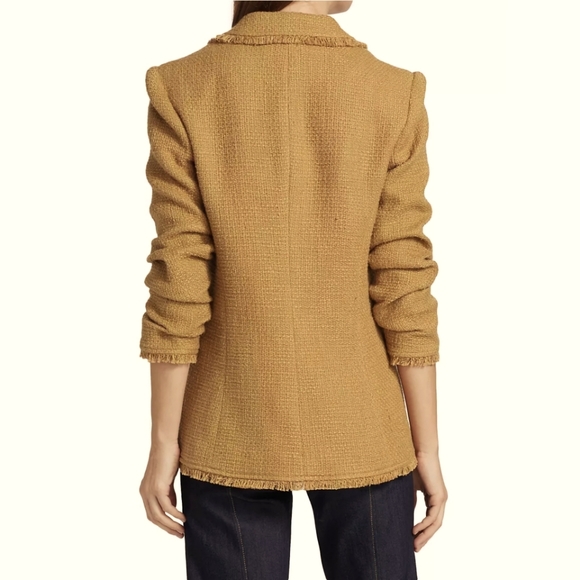 Cinq à Sept Khloe Boucle Blazer in Sahara Tan size 14 - Picture 3 of 10